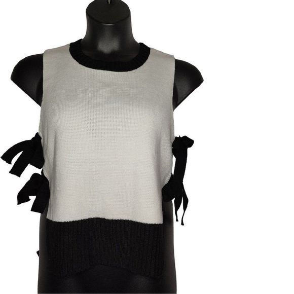 AFTER MARKET Side Tie Sweater Vest M New - Picture 5 of 5